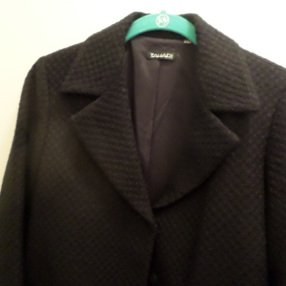 Tahari Black Blazer Jacket Size 6 Textured NWT